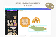 SAFARI ANIMALS clipart and patterns, an Animal Illustration by polikarpovaart (Thumbnail 2 of 12)
