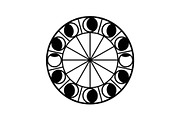 Moon Phases Silhouette Clipart, a Graphic by hafijul (Thumbnail 13 of 13)