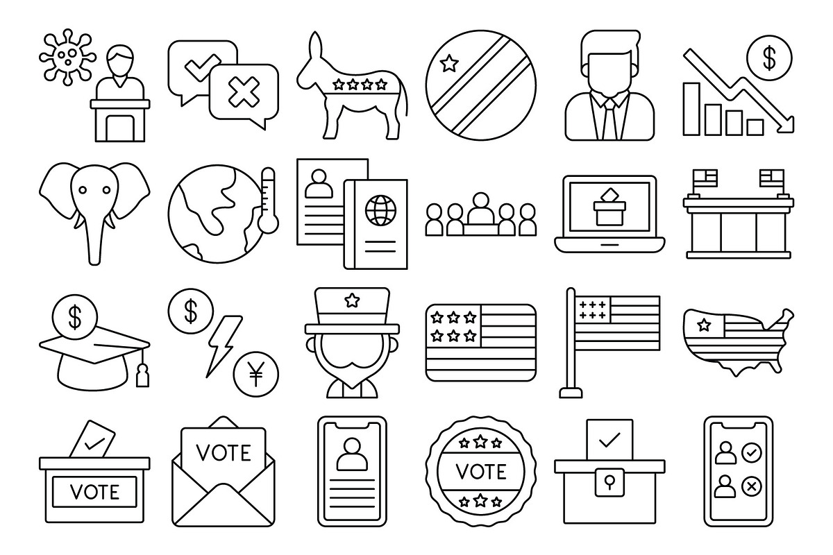 USA Election Vector Icons Pack, a Solid Icon by Vector Portal (Photo 5 of 5)