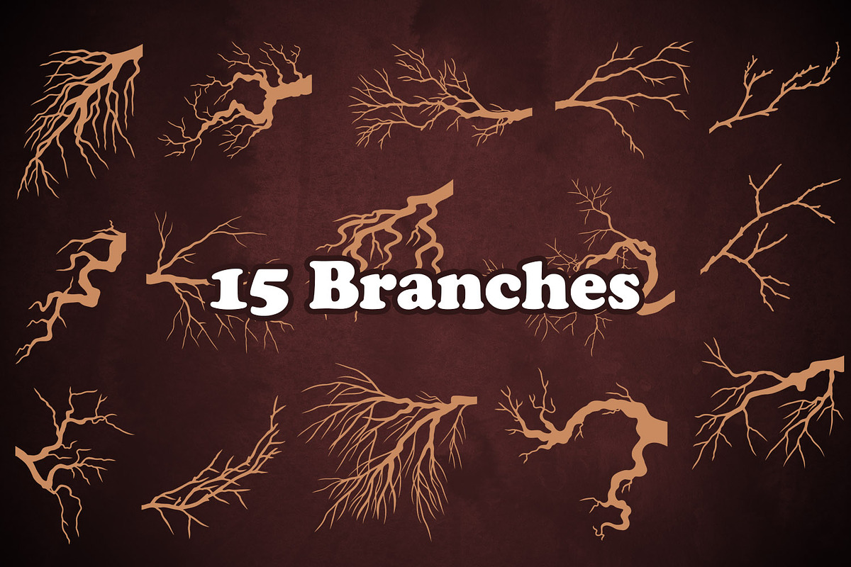 Winter Trees Photoshop Brushes, a Brush Add-On by ArtistMef (Photo 2 of 6)
