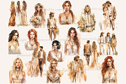 Bride and Groom Watercolor Clipart, a Person Illustration by GlamArtZhanna (Thumbnail 3 of 5)
