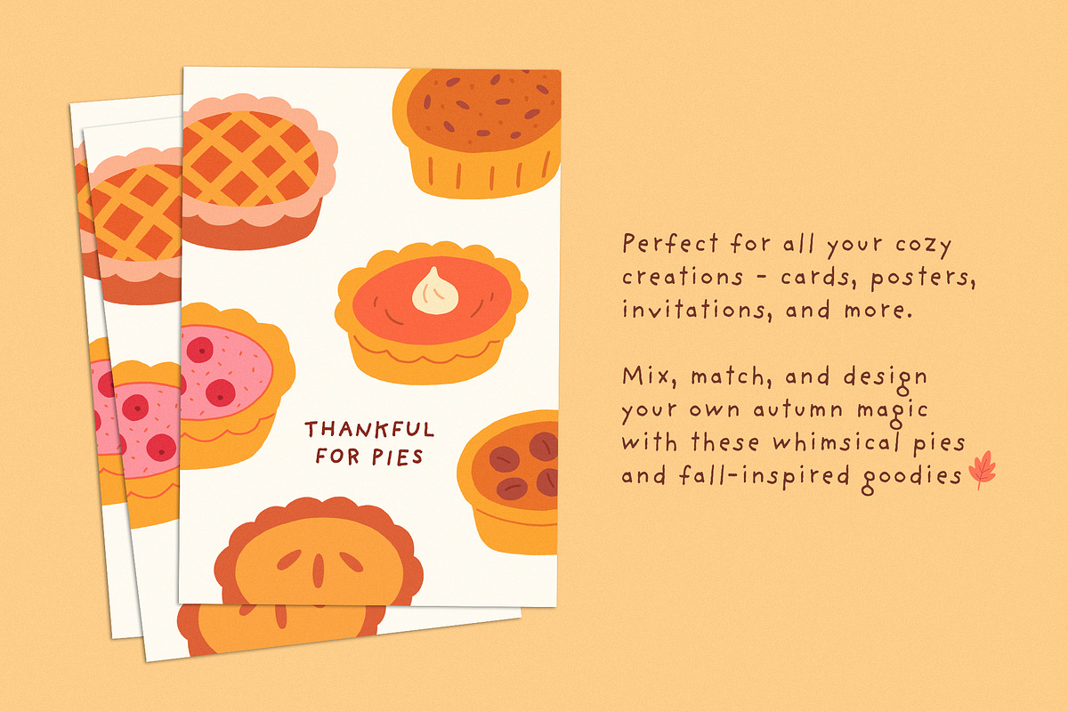Fall Finds Homemade Pies PNG Clipart, a Food Illustration by Dina Mae (Photo 4 of 12)