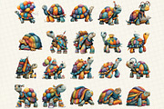 Quirky Tortoise Clipart, an Illustration by DreamCafeArt (Thumbnail 3 of 6)