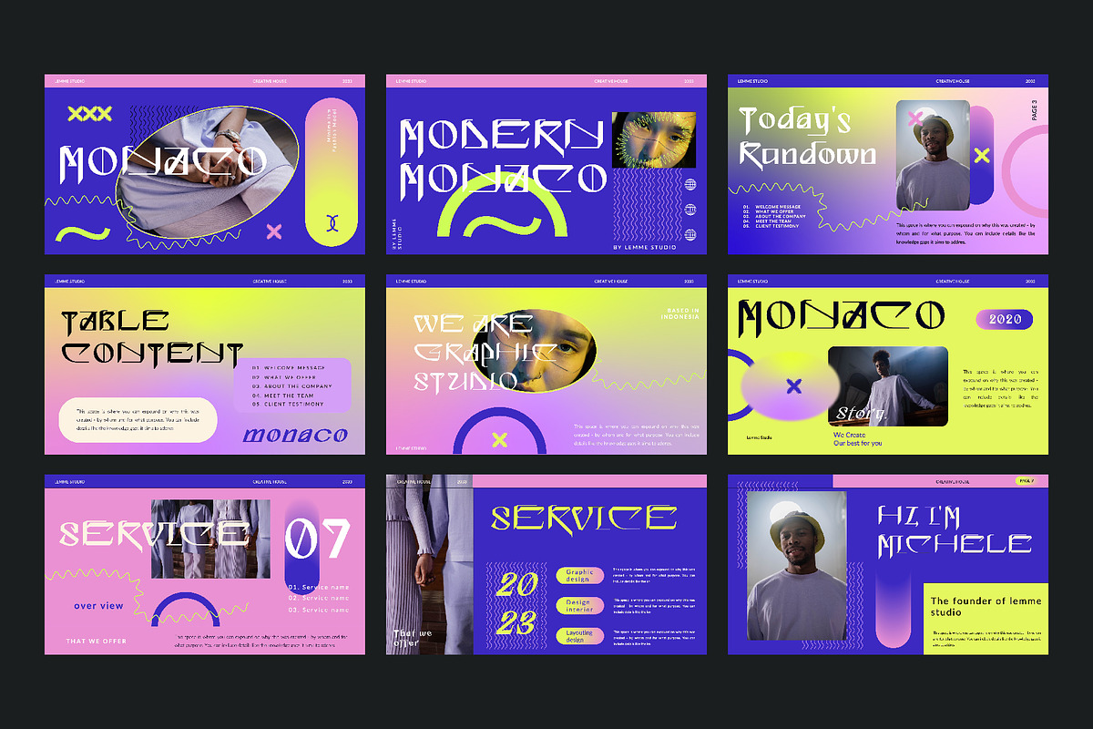 Monaco - Google Slides Template, a Presentation Template by Meliora Studio