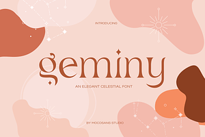 Geminy - Celestial Retro Modern Font