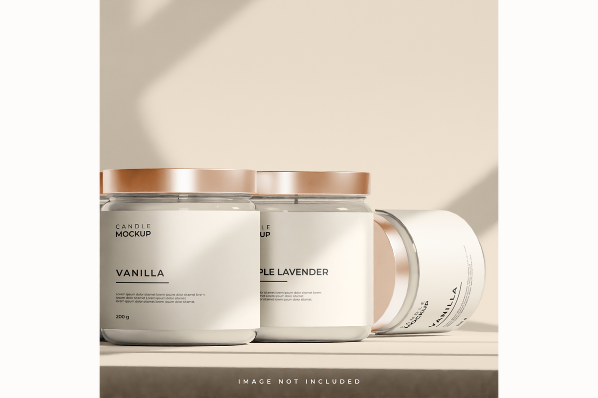 Amber glass candle mockup bundle, a Packaging Mockup by mockupocka (Photo 4 of 9)