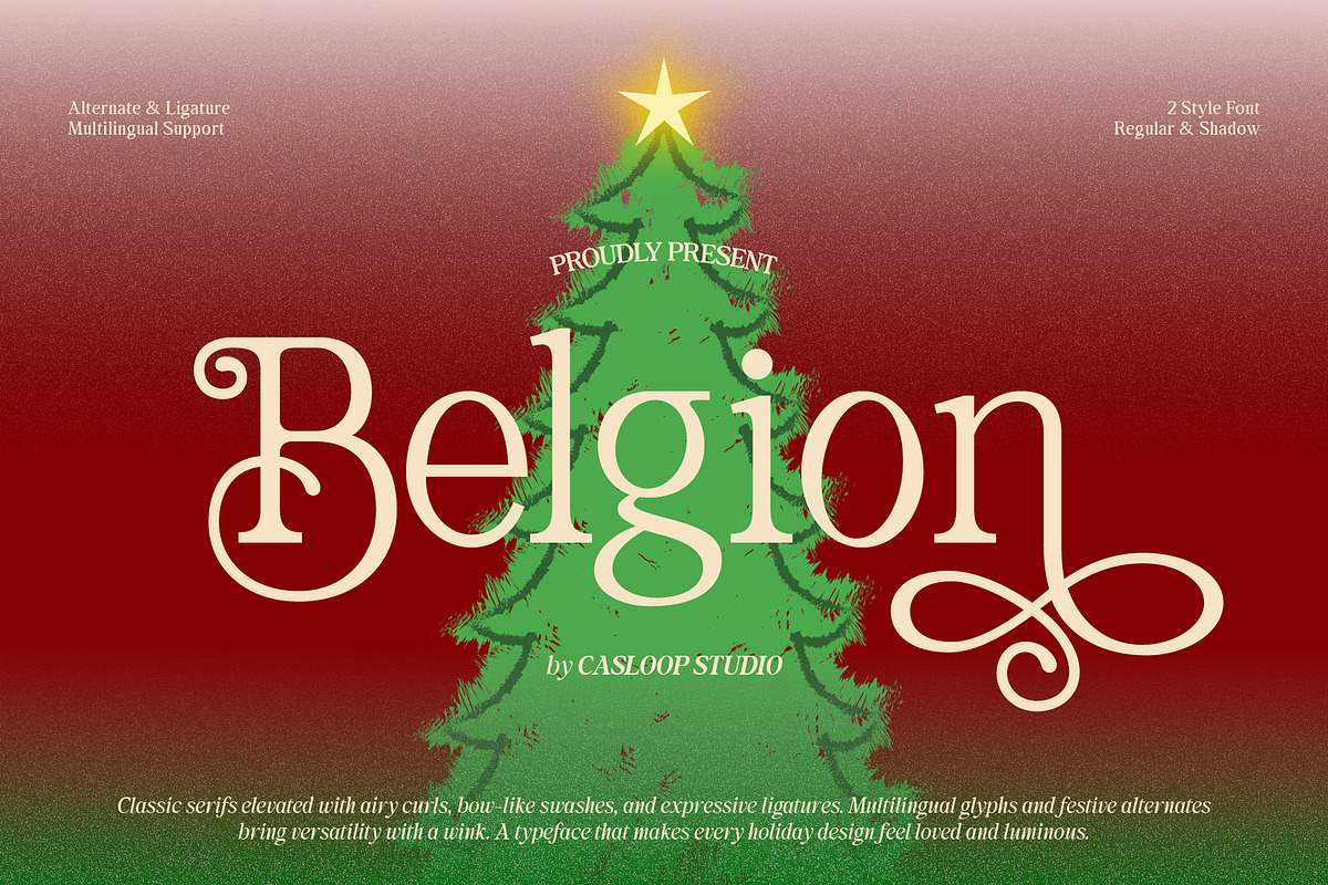 Belgion - Modern Elegant Font, a Serif Font by Casloop Studio (Photo 1 of 10)