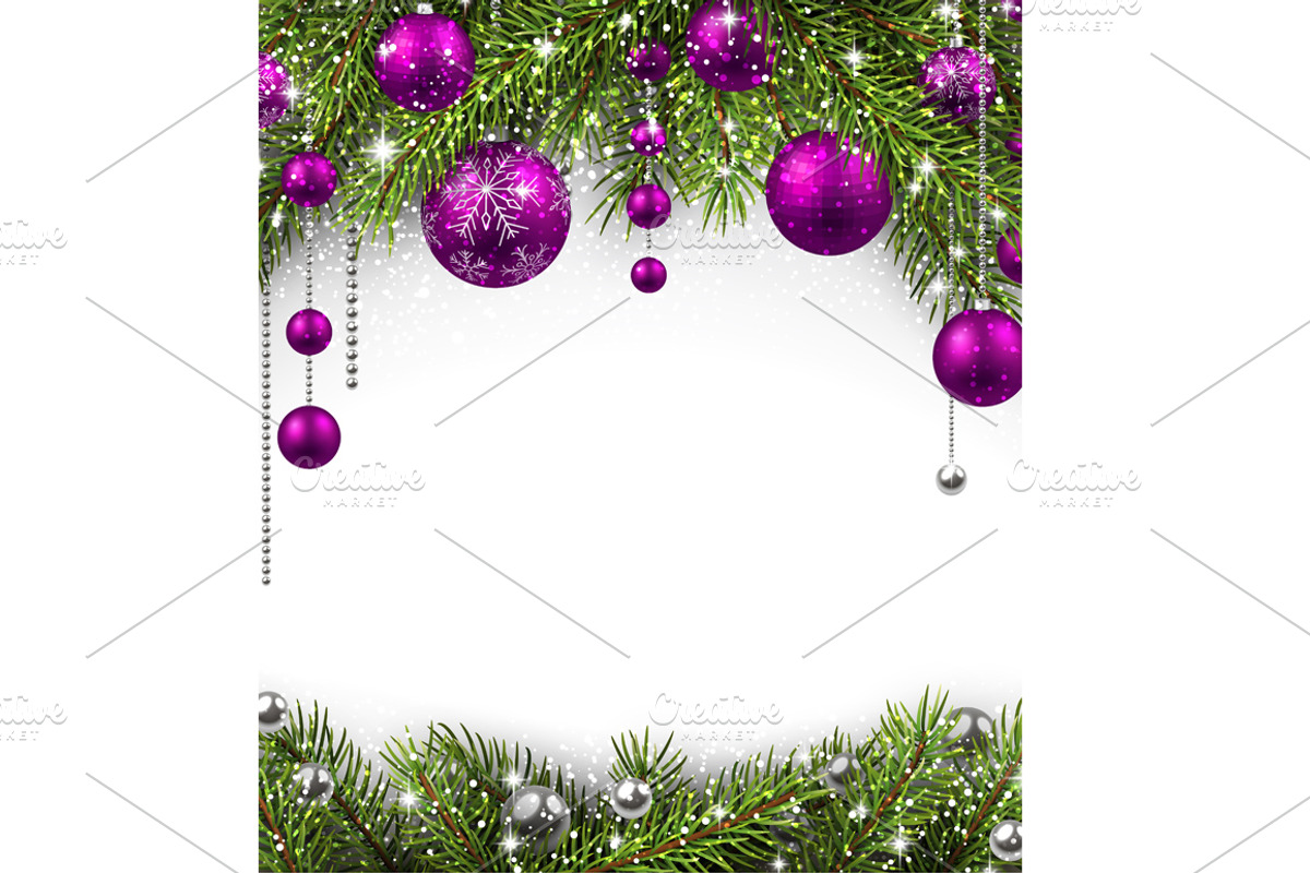 Big violet Christmas & New Year set, a Decorative Illustration by Vjom (Photo 15 of 20)