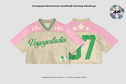 CROPPED AMERICAN FOOTBALL JERSEY, an Apparel Mockup by Voyage Studio (Thumbnail 3 of 4)