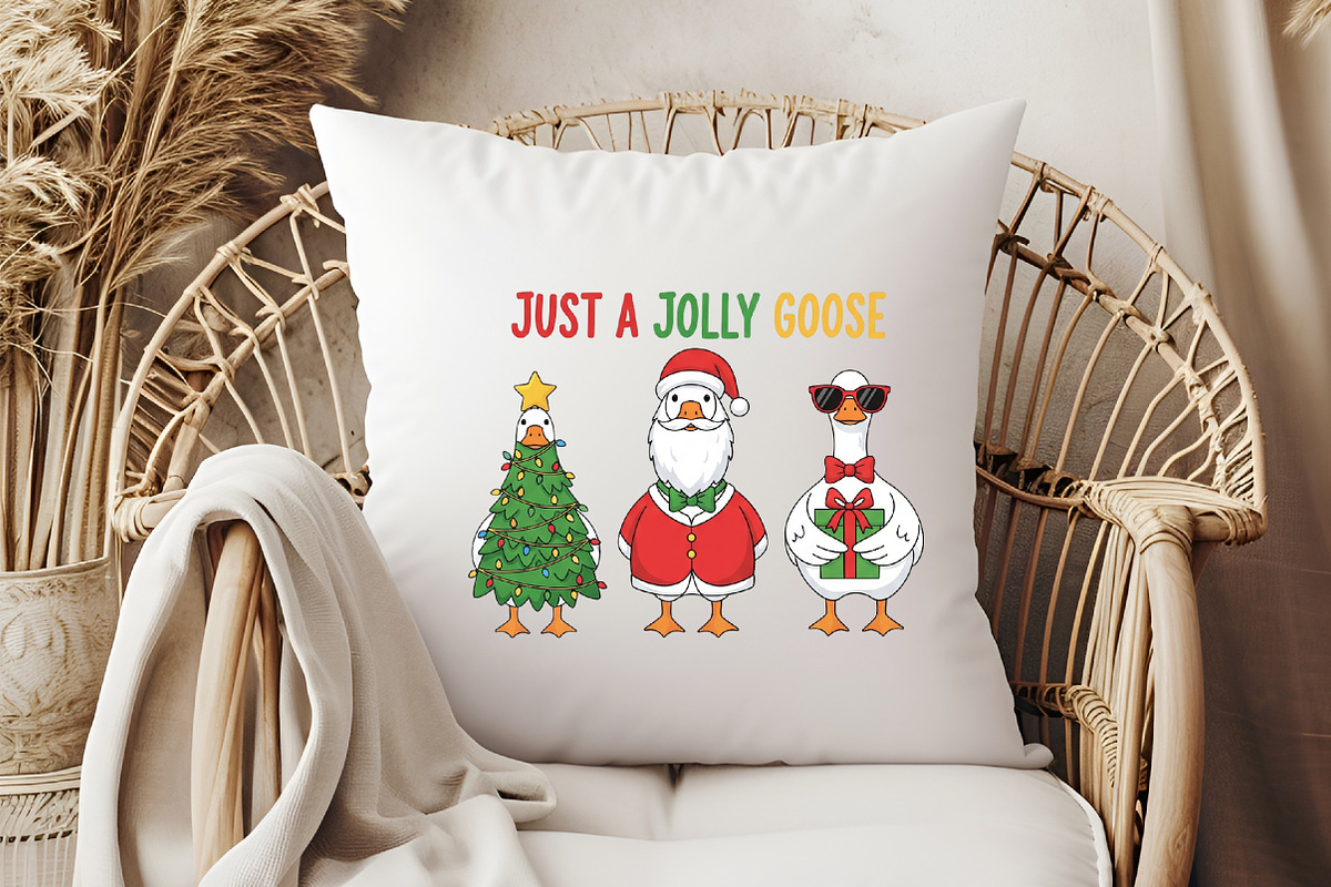 Just a Jolly Goose,Christmas Goose P, an Illustration by Libby Wishes (Photo 3 of 6)