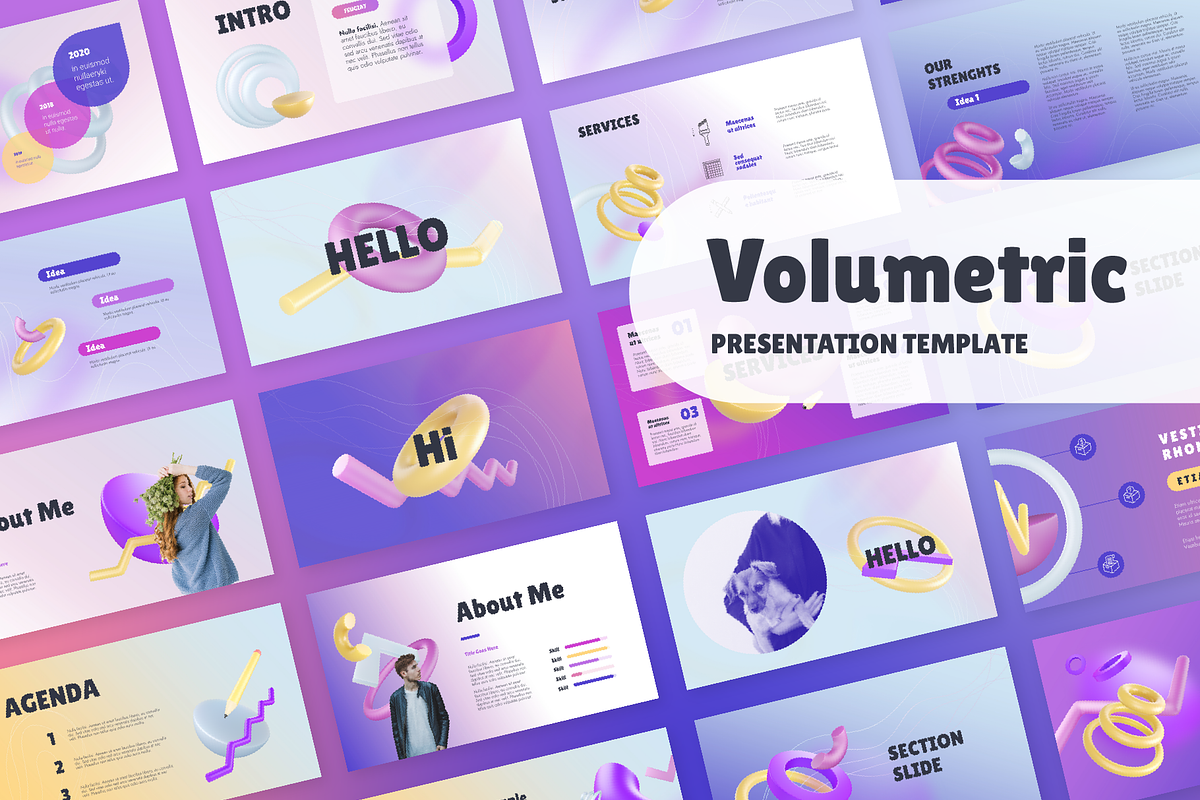 Volumetric 3D - PowerPoint Template, a Presentation Template by chio.design - Khalay Chio (Photo 1 of 16)