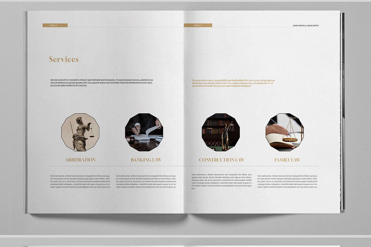 Corporate Law Firm Brochure Template, a Brochure Template by Boris Cupac (Photo 5 of 7)