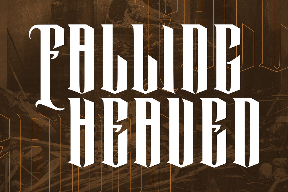 Valuckar Blackletter Display Font, a Blackletter Font by Maulana Creative (Photo 3 of 7)