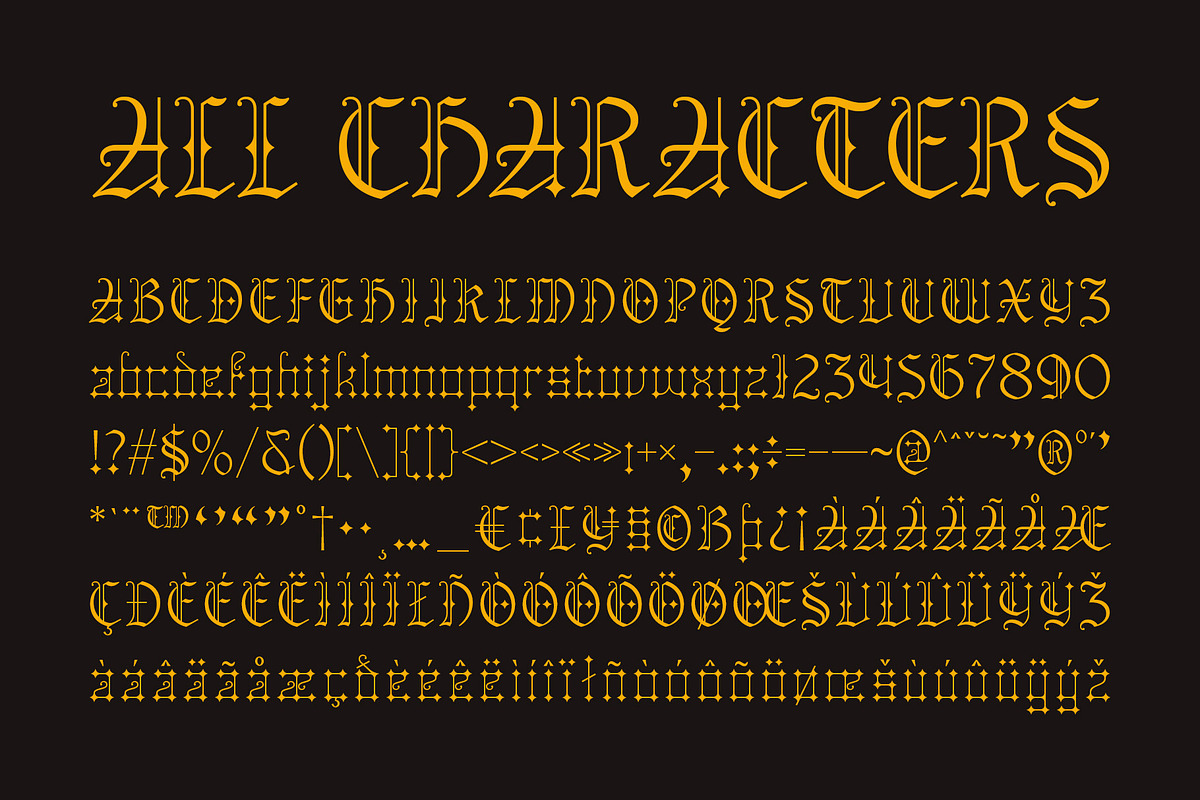 CS Bastille – Blackletter Font, a Blackletter Font by Craft Supply Co. (Photo 8 of 8)