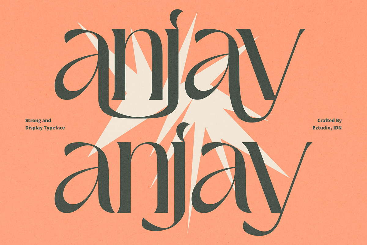 Ez-Sanjaya - Modern Decorative Font, a Serif Font by Eztudio (Photo 6 of 12)