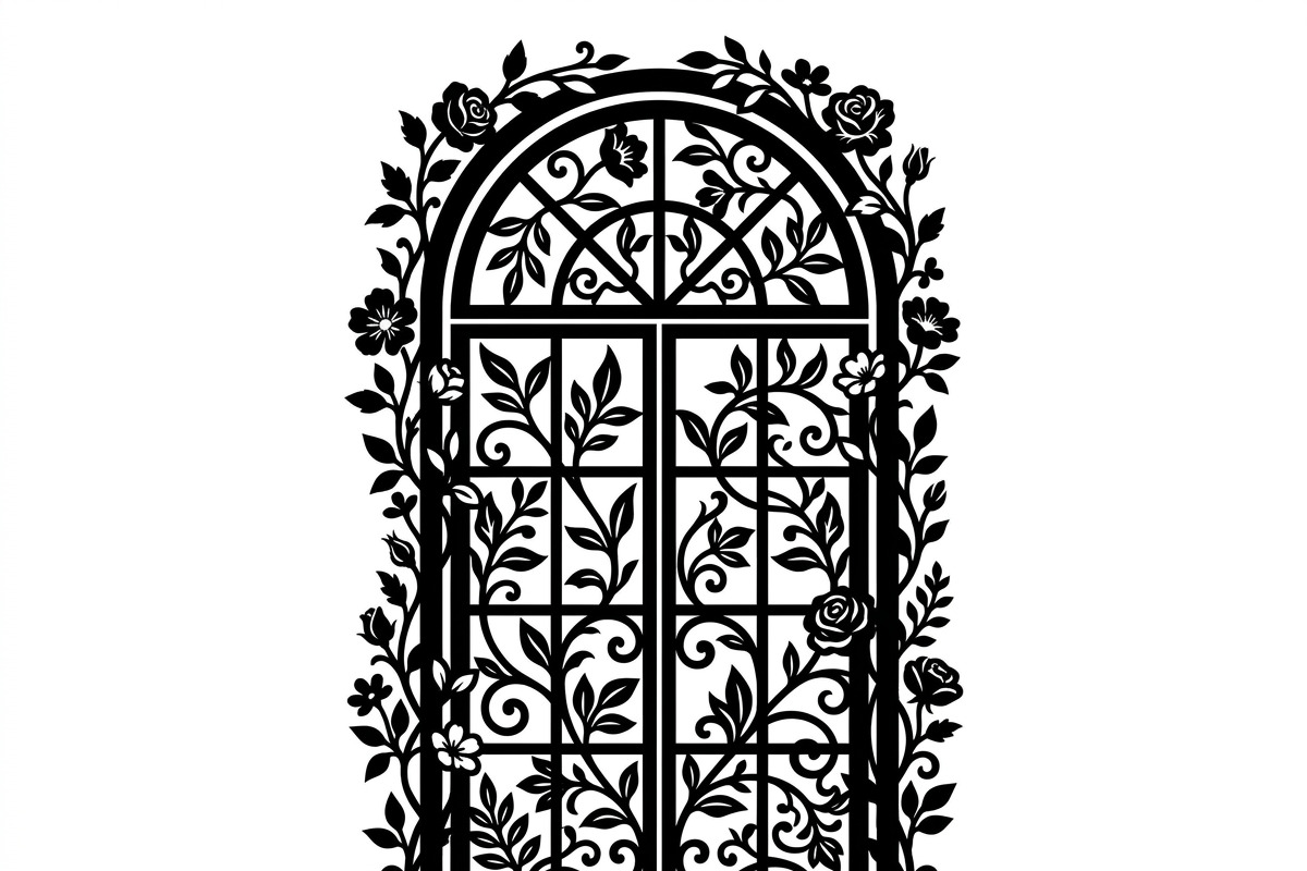 50 Floral French Window Ornament, a Decorative Illustration by Amazin_art (Photo 17 of 35)