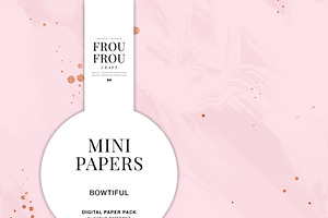 Pink Copper Marble Mini Papers