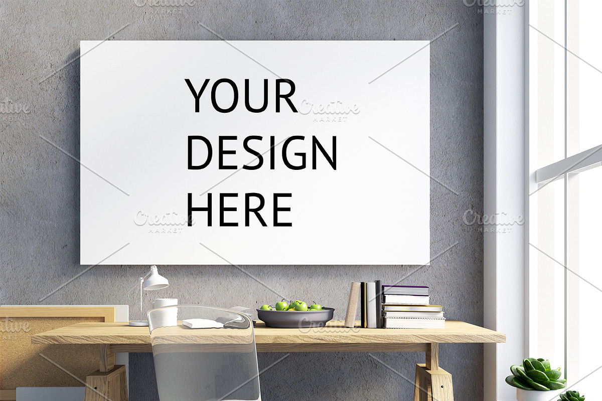 10 workplace poster mock up, a Print Template by ChromiumHeart (Photo 5 of 11)