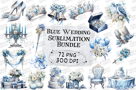 Blue Wedding Clipart
