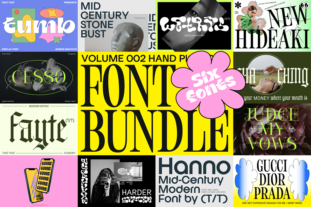 Hand Picked Font Bundle Vol 02, a Blackletter Font by That That Creative (Photo 1 of 20)