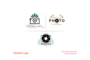 Modern Photo Studio Logo Bundle, a Branding & Logo Template by YUDesignStore