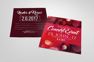 Concert Event Invitaion Post Card