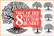 Decorative Tree of Life Bundle, an Illustration by hafijul (Thumbnail 1 of 9)
