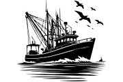 Vintage Fishing Boat Bundle, an Object Graphic by Designer_Momina (Thumbnail 10 of 13)