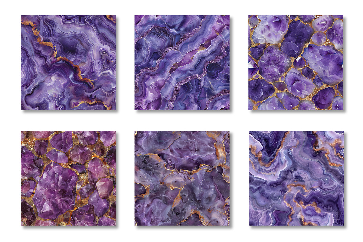 Amethyst Metallic and Stone Textures, a Pattern Graphic by Canvas Craft (Photo 3 of 9)