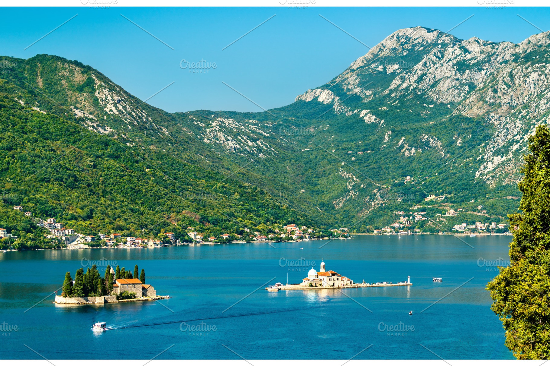 Saint george and our lady of the containing montenegro, kotor, and bay, an Architecture Photo by Leonid Andronov