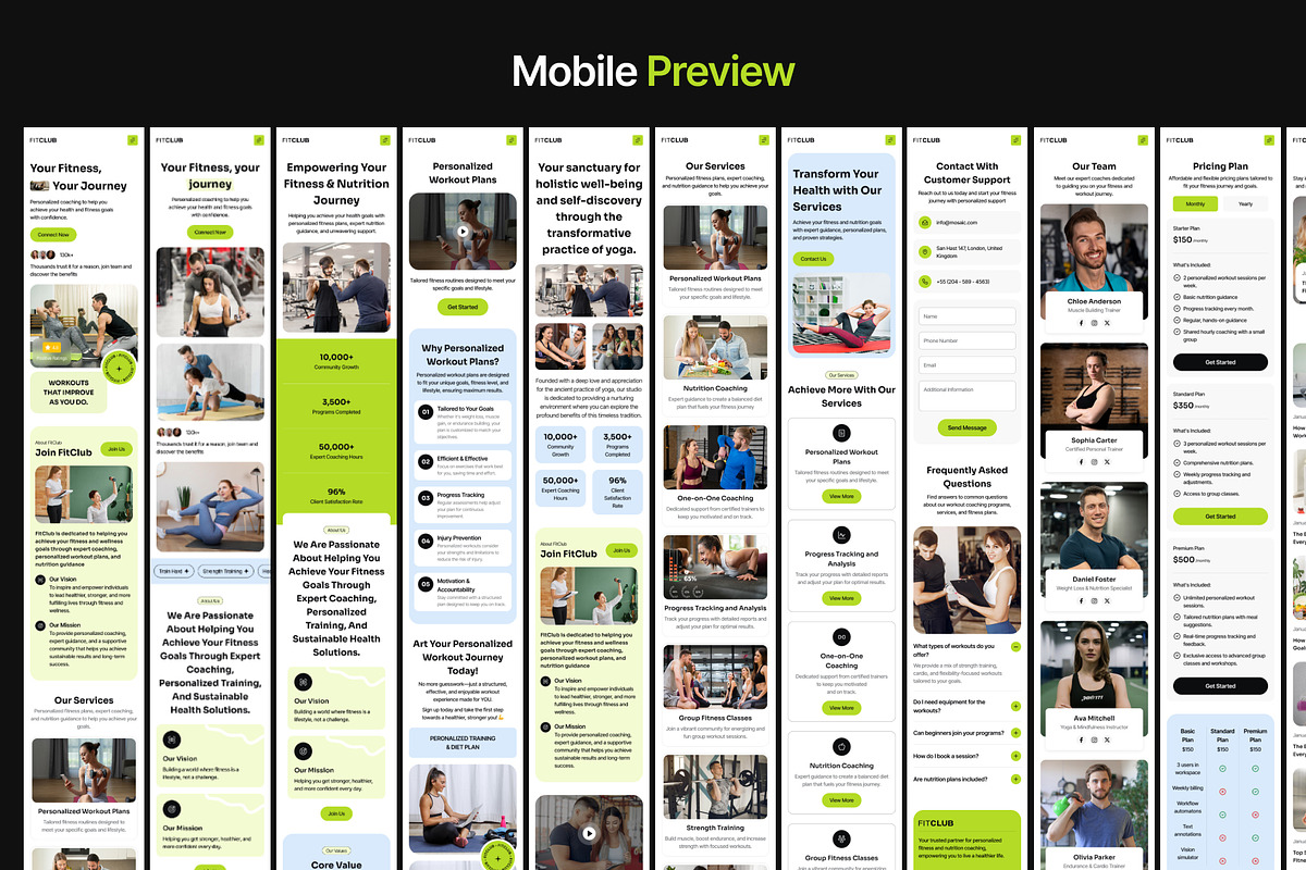 Fitness & Life Coaching Figma, an UI Kit Template by moonspiredesign (Photo 7 of 7)