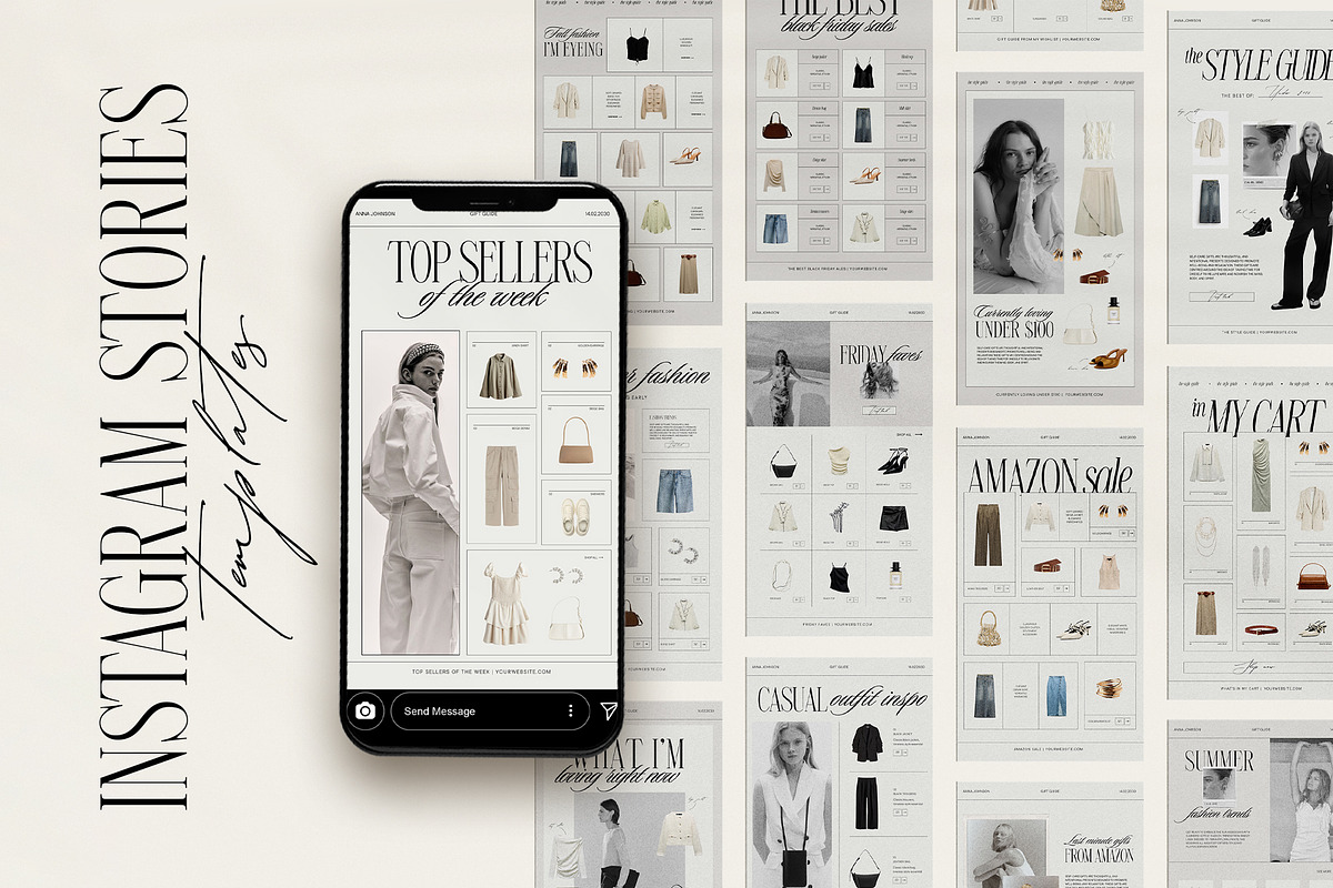40 Canva LTK Instagram Template, a Social Media Template by Amaré Creative (Photo 2 of 10)