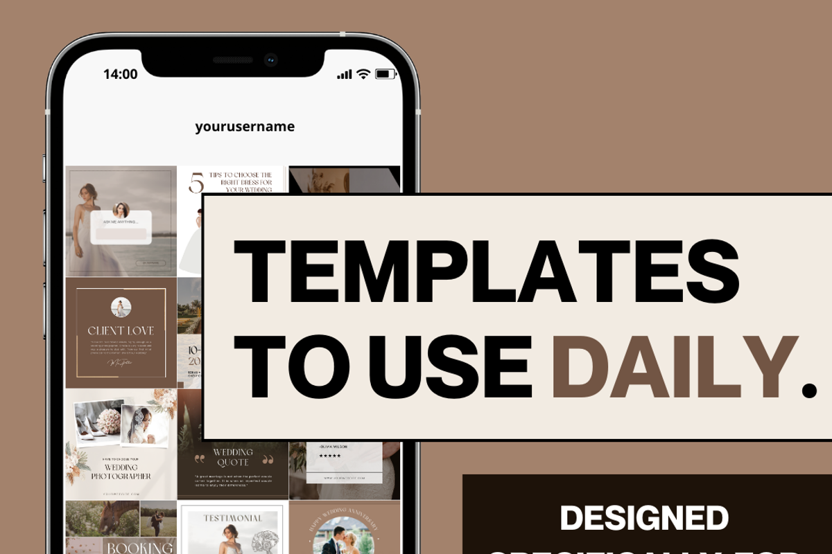 36 Instagram Wedding Templates, a Social Media Template by The Lone Crowd (Photo 6 of 9)