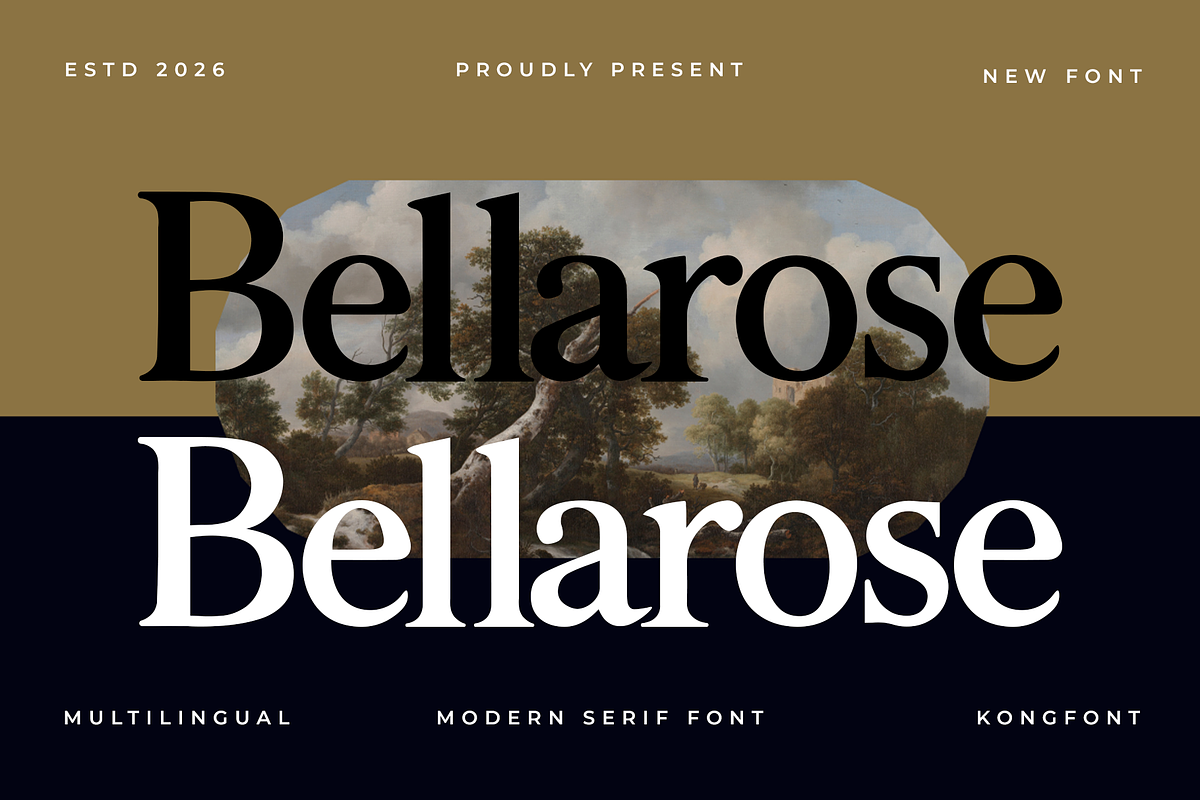 Bellarose – Modern Serif Font, a Serif Font by overlaytemplates (Photo 1 of 5)