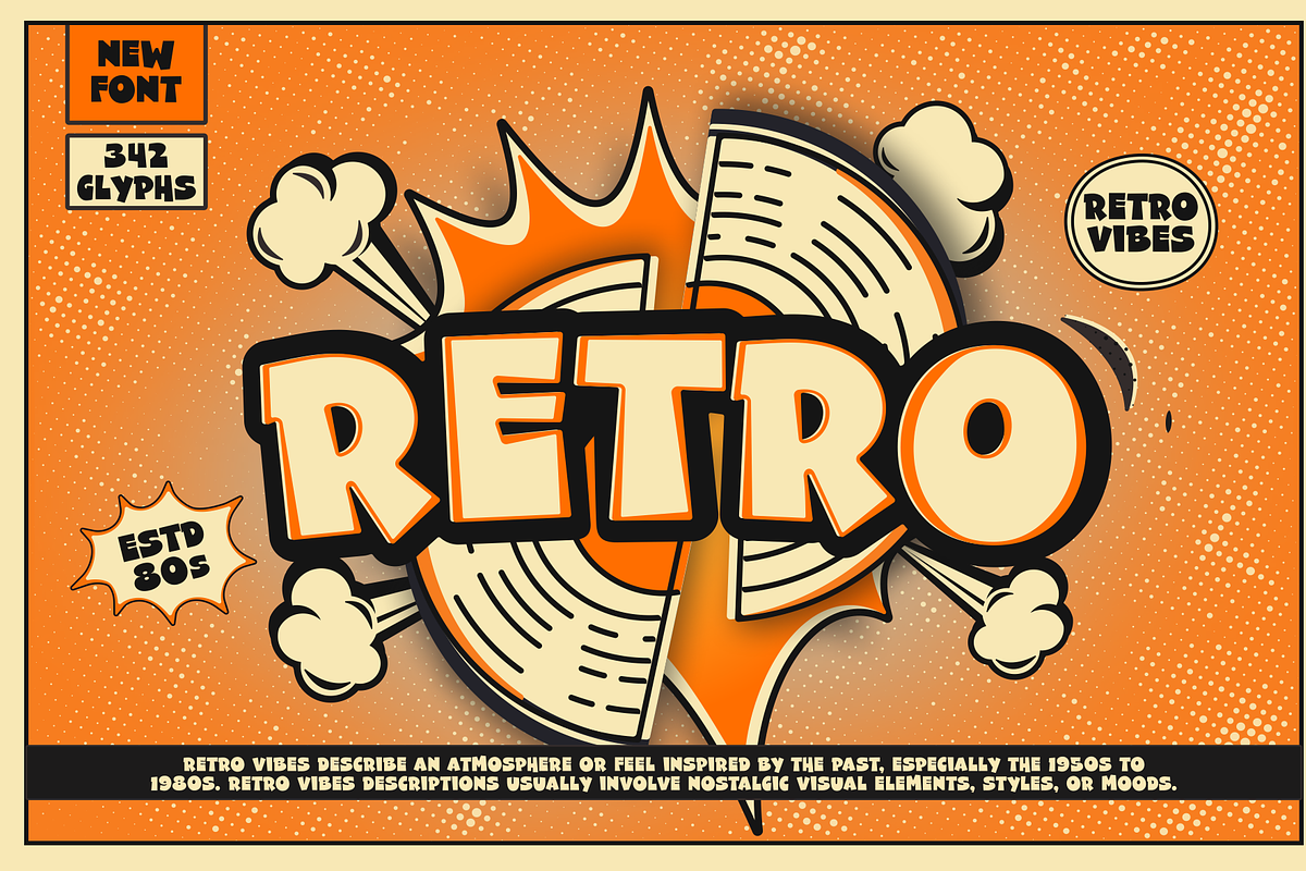 Cheino - Comic Retro Font, a Handwritten Font by MaikoHatta (Photo 5 of 9)