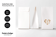 Candy Triple Pack Photoshop Mock-Up, a Packaging Mockup by Rocket & Indigo (Thumbnail 4 of 4)