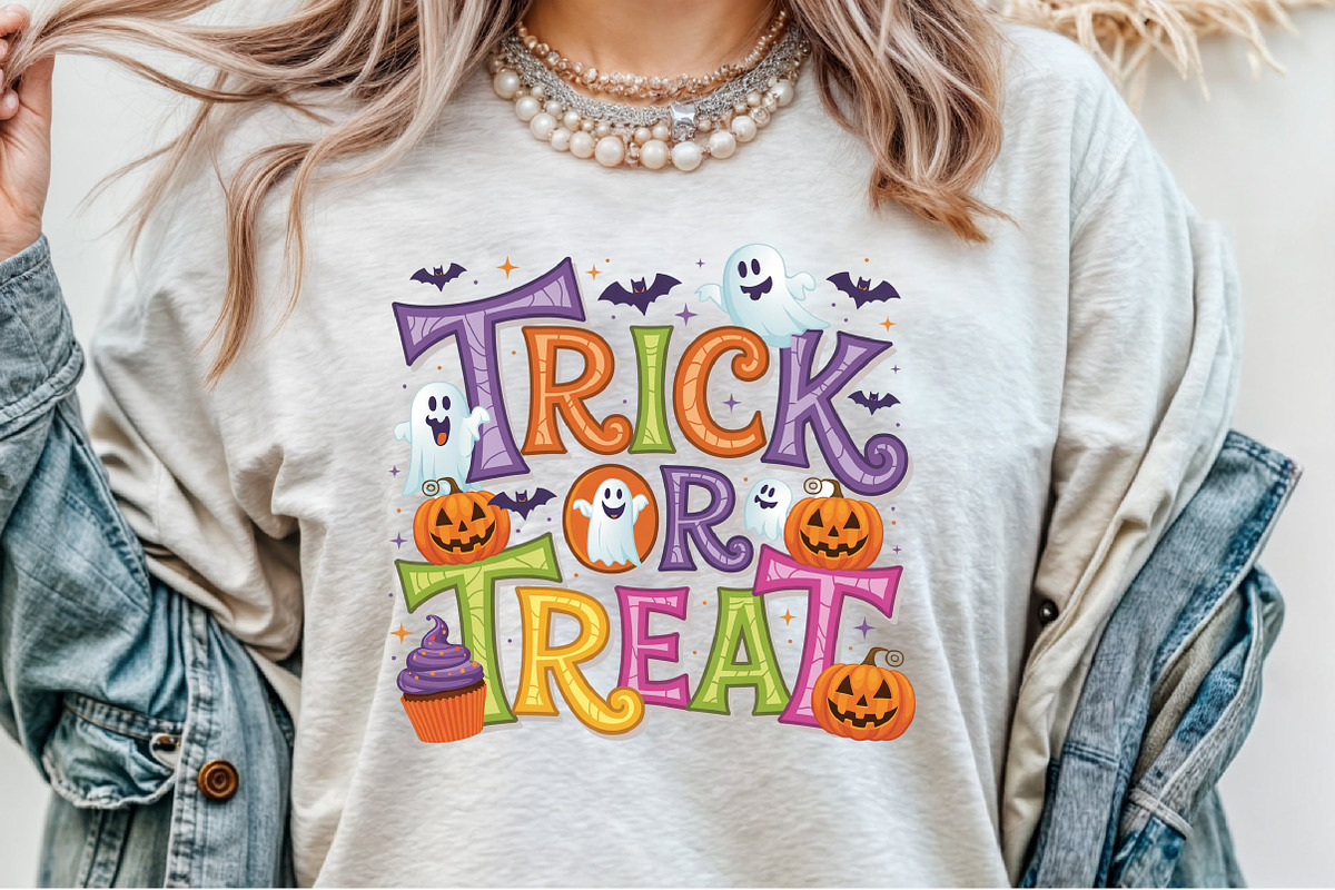 Trick or Treat Halloween Ghost Pumpk, an Illustration by Sublimation Artist (Photo 6 of 9)
