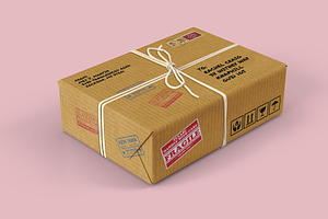 Tied String Kraft Box Mockups