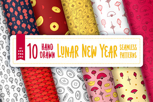 Lunar New Year Seamless Patterns