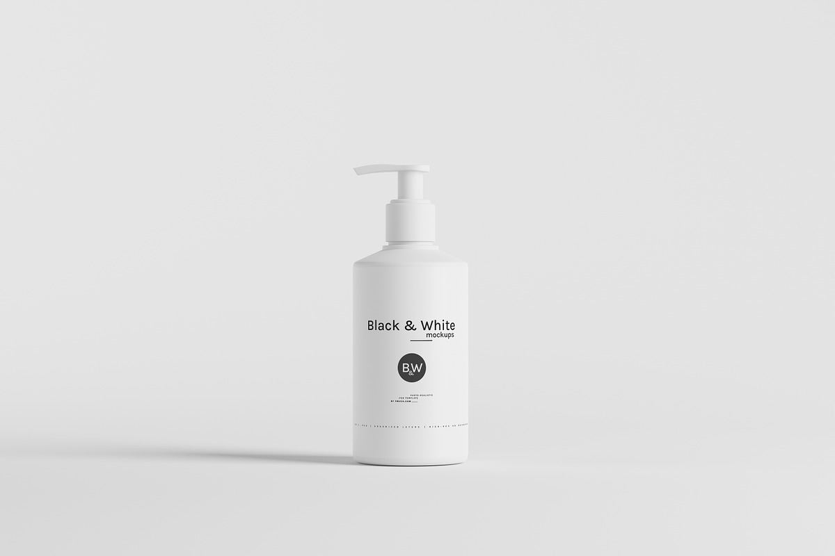 Black & White Mockups - Pump Bottles, a Packaging Mockup by pmvch (Photo 72 of 160)