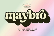 Maybro - Vintage Retro Serif Font, a Serif Font by Airotype (Thumbnail 1 of 14)