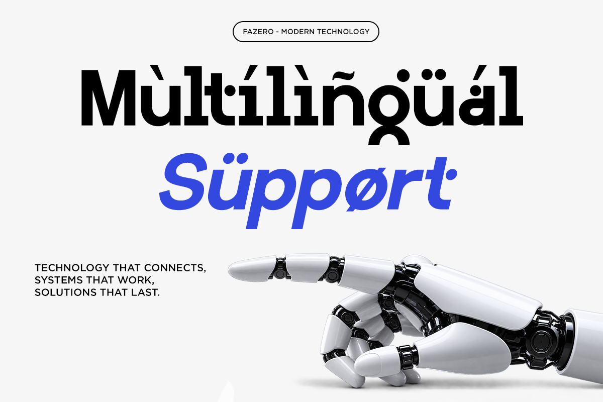 Fazero - Futuristic Tech Sans Serif, a Sans Serif Font by Font Liner (Photo 10 of 10)
