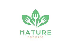 health vegetable food fork logo, a Branding & Logo Template by devastd