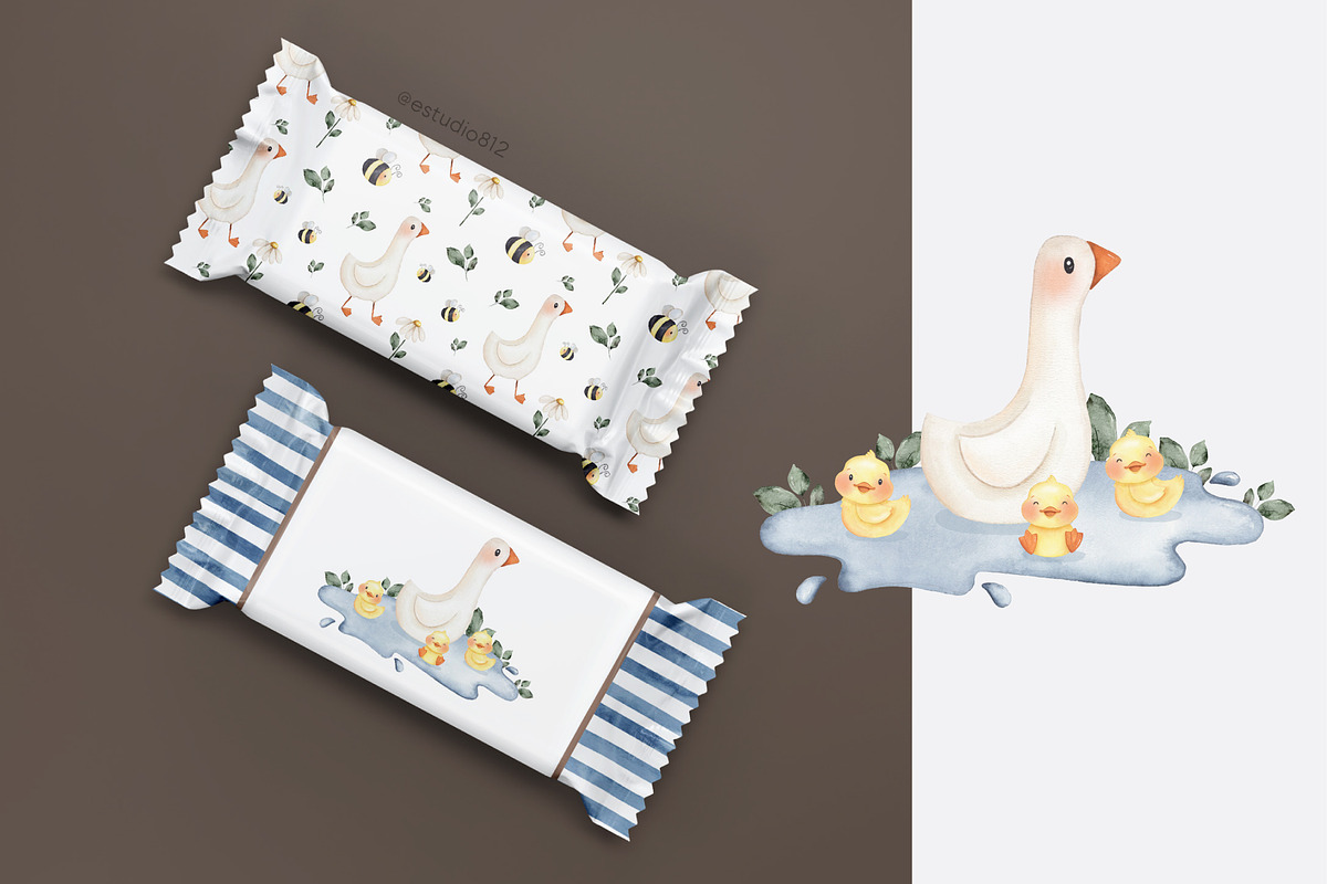 Baby Ducks watercolor set, an Animal Illustration by Estudio 812 (Photo 8 of 8)