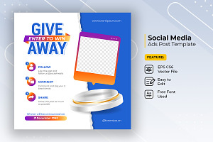 Giveaway steps for contest post