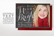 Chalkboard Christmas Photograph Card, a Card Template by The Geekery Store (Thumbnail 1 of 4)