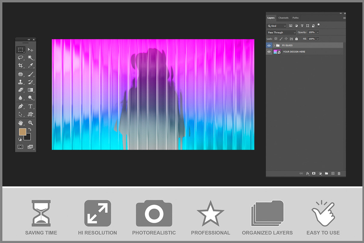 Fractured Glass Photo Effect PSD, a Product Mockup by Bruno's Shop (Photo 2 of 3)