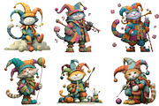 Whimsical Christmas Cat Clipart, an Illustration by DreamArtGraphic (Thumbnail 2 of 4)