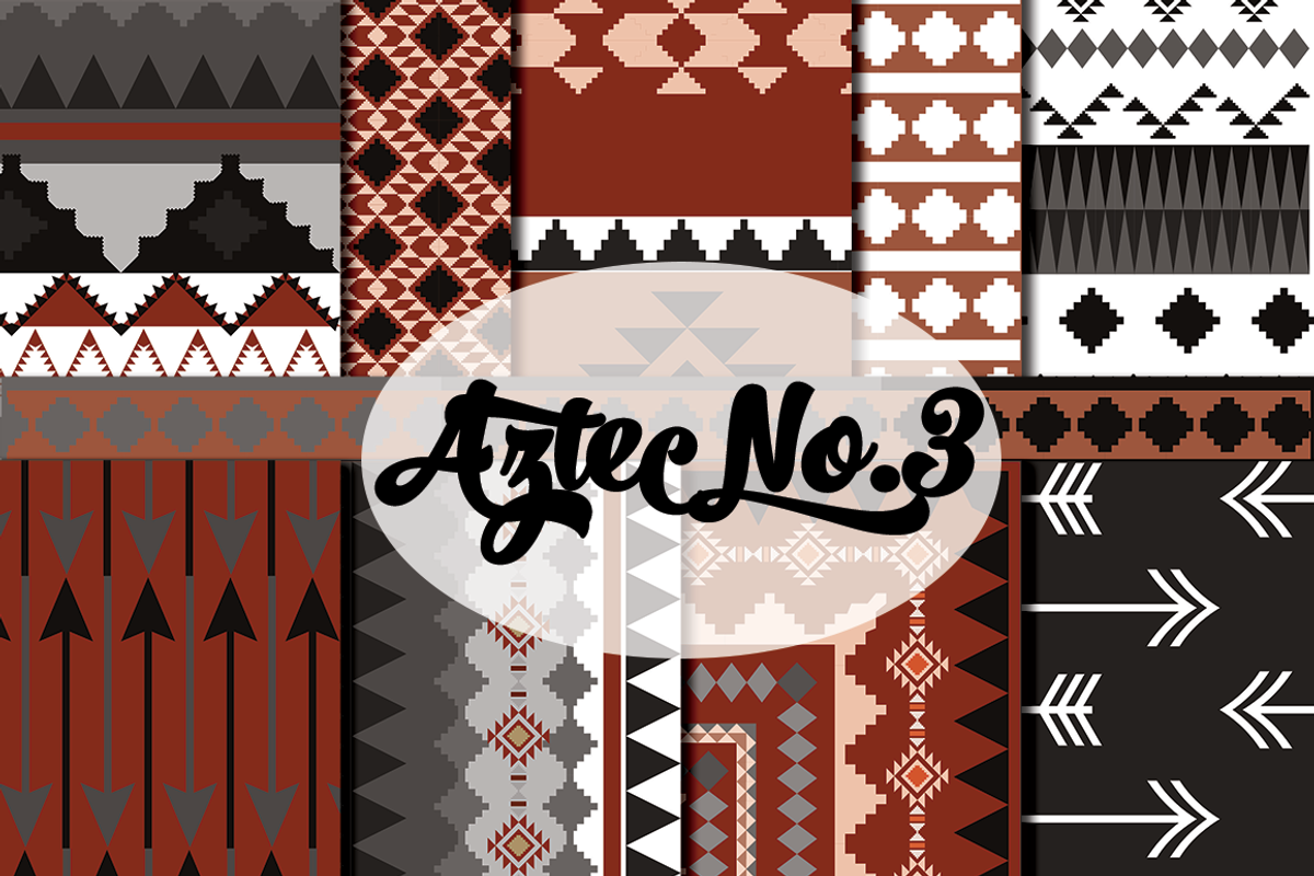 Aztec Tribal in Brown and Gray