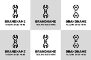 Letter A B C D E F Wrench Logo, a Branding & Logo Template by Pray Art Design Studio (Thumbnail 1 of 2)